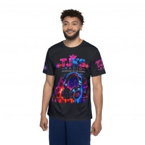 TJKS Radio Neon Graphic Jersey — Men's Music Festival Tee