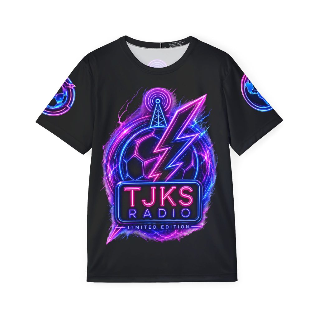 TJKS Radio Neon Soccer Jersey — Men’s Sports Tee (Limited Edition)