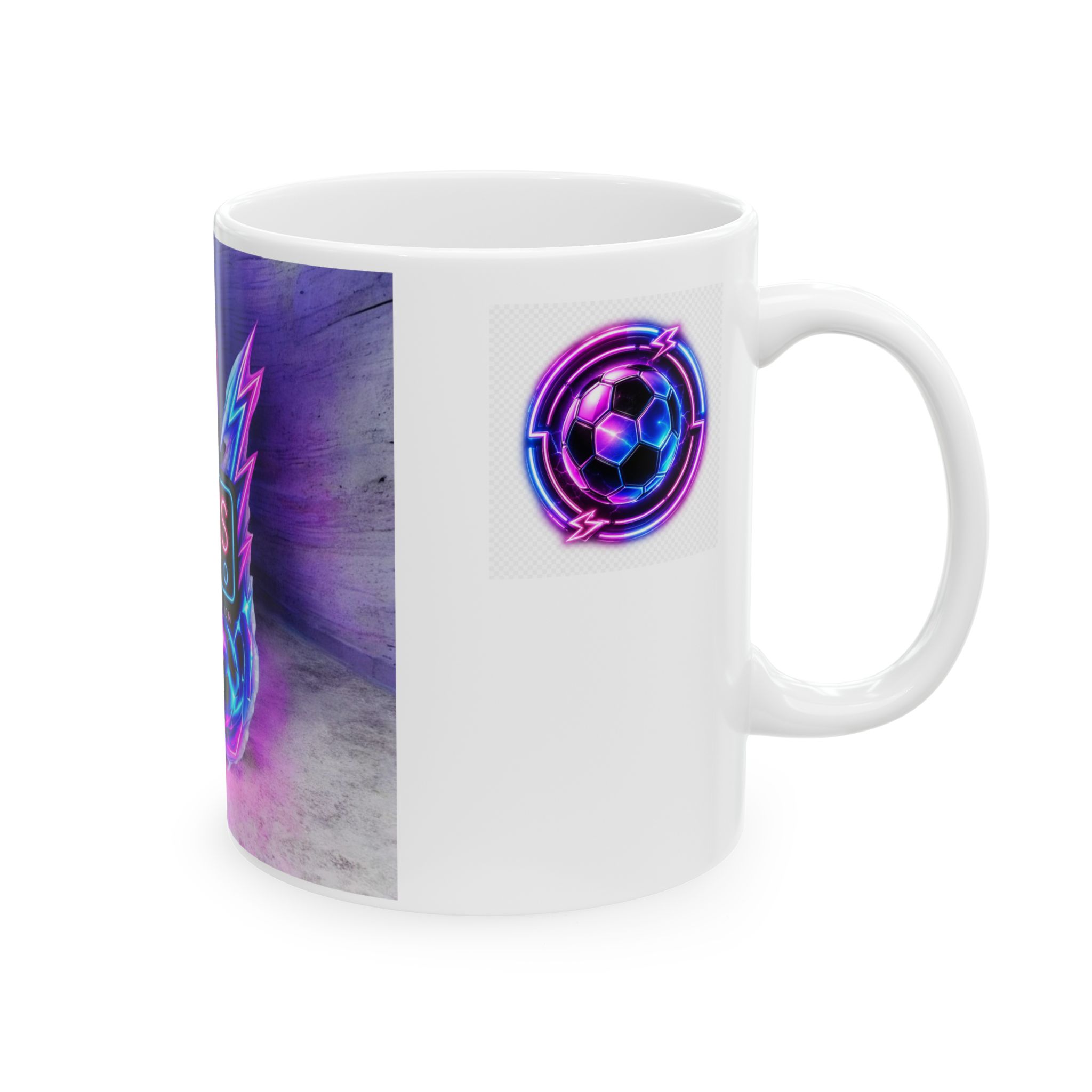 Tuks Radio Neon Logo Mug — Limited Edition Ceramic Coffee Cup (11oz & 15oz) - Image 4