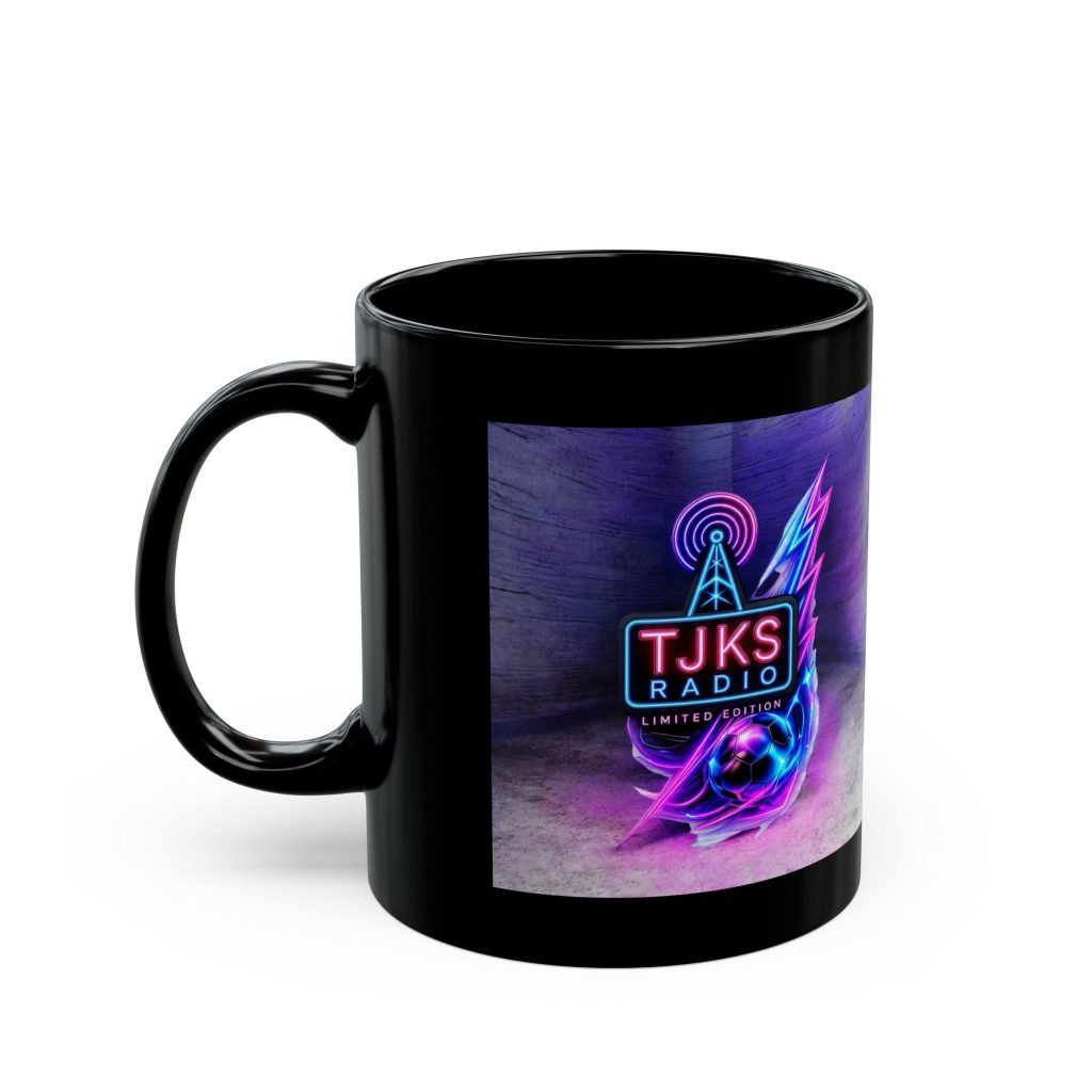 Neon Turtle Lightning Black Mug — TJKS Radio Limited Edition (11oz & 15oz)