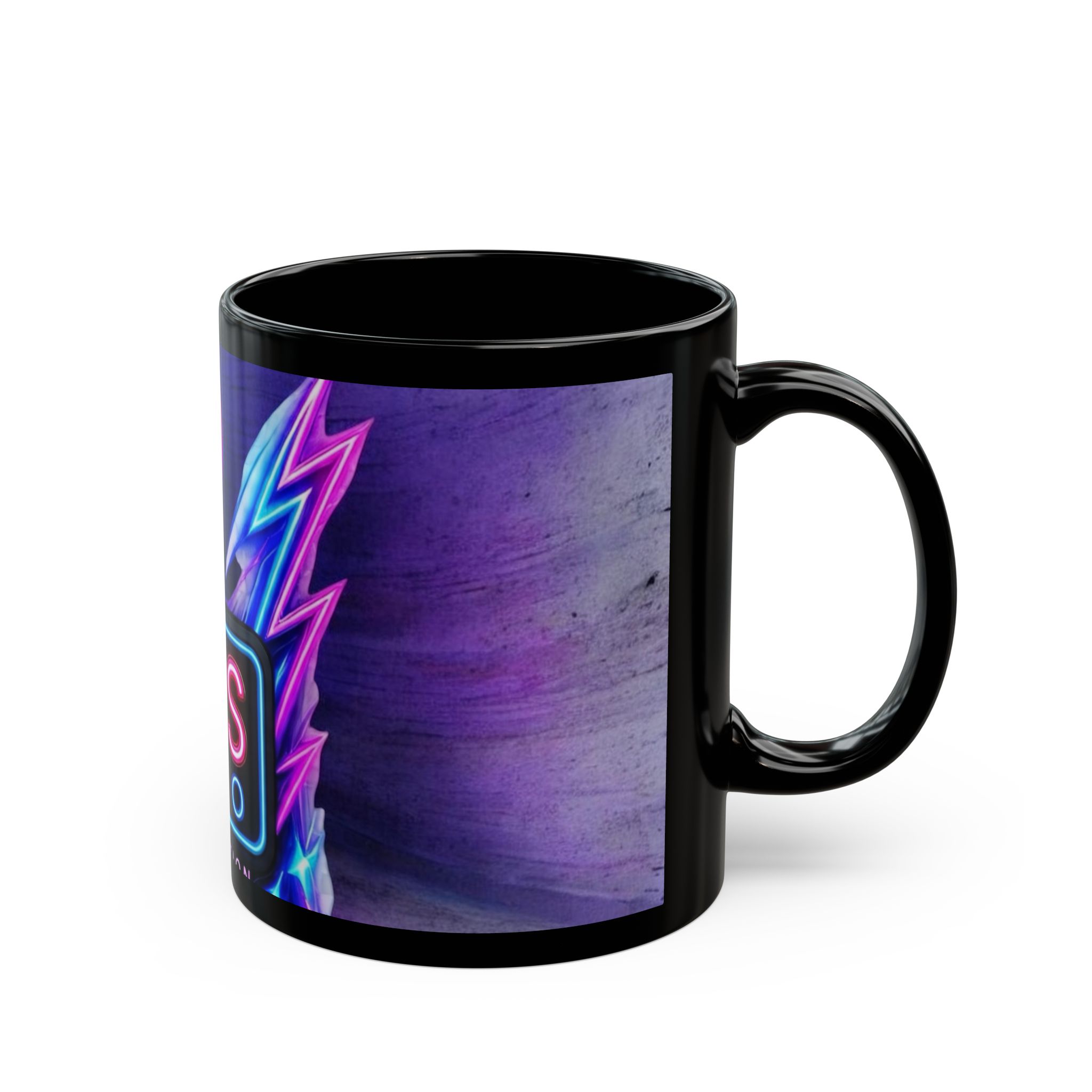 TJKS Radio Neon Logo Black Mug — Limited Edition 11oz/15oz - Image 2