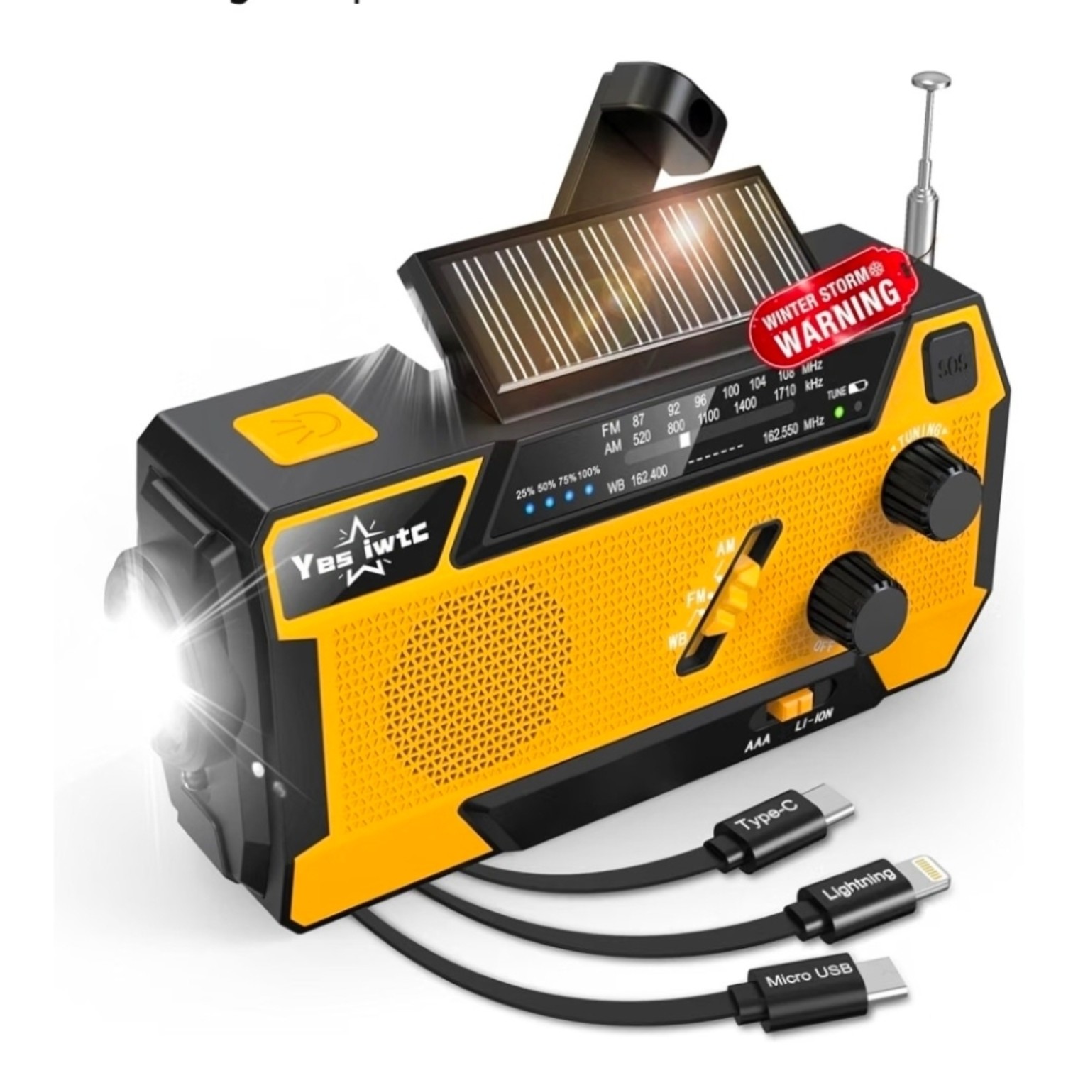 Hand-Crank AM FM NOAA Emergency Radio