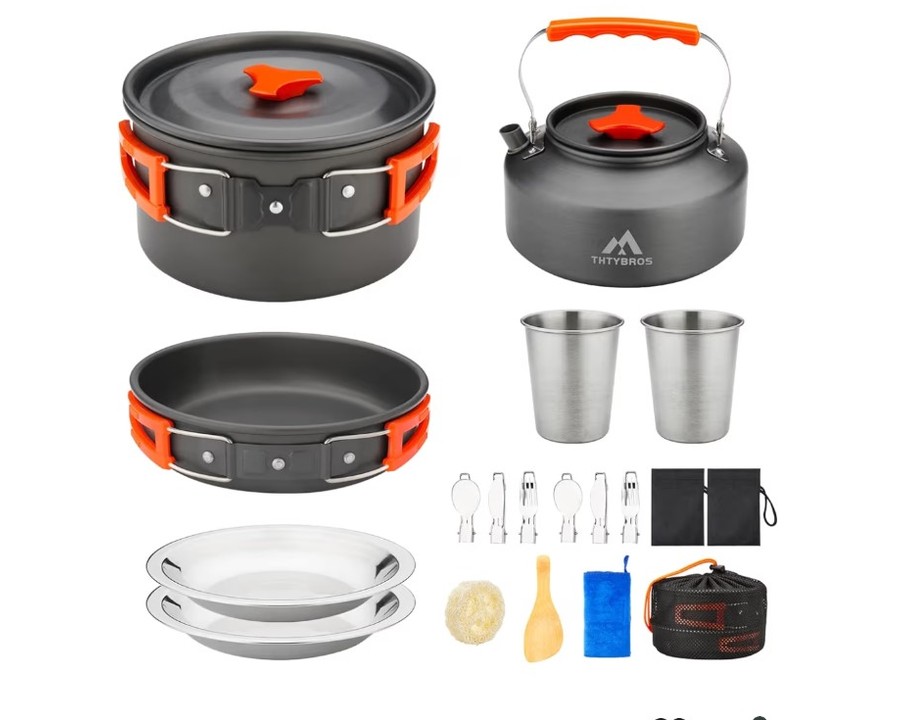 THTYBROS 17-Piece Camping Cookware Kit