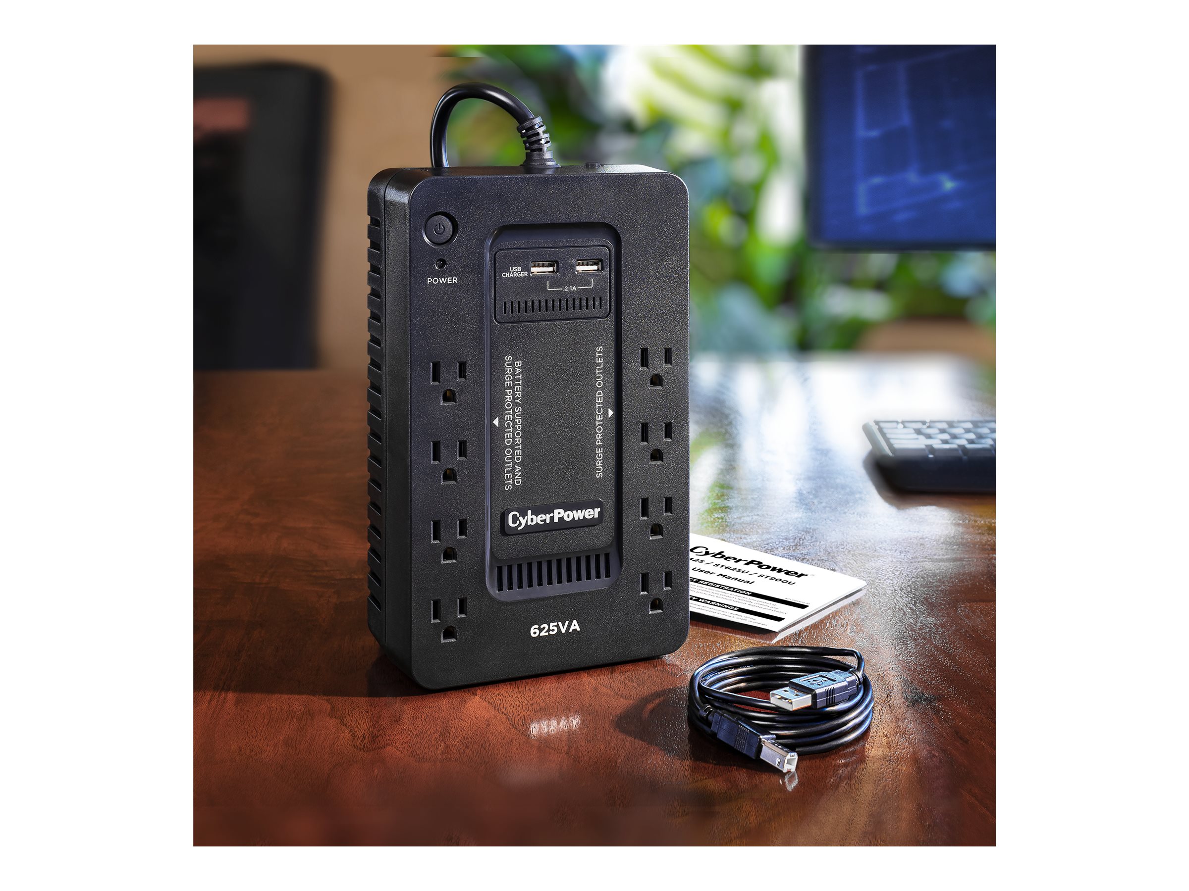 CyberPower ST625U 625VA 360W battery backup UPS