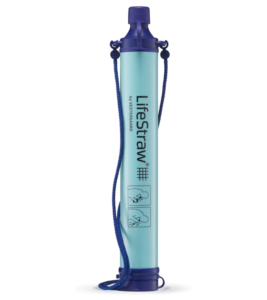LifeStraw personal water filter for camping, hiking, and emergency preparedness