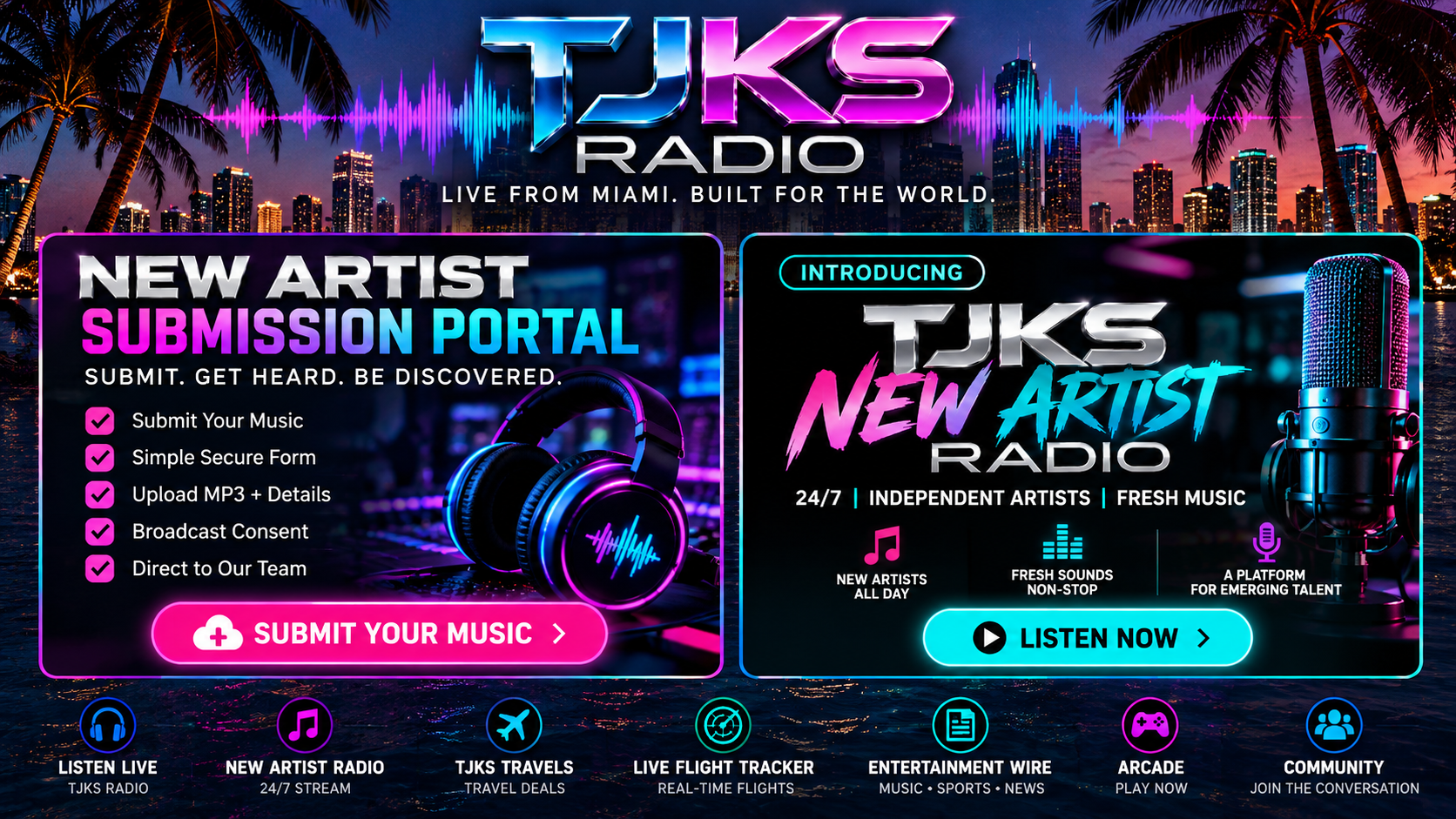 Introducing TJKS New Artist Submission Portal and TJKS New Artist Radio